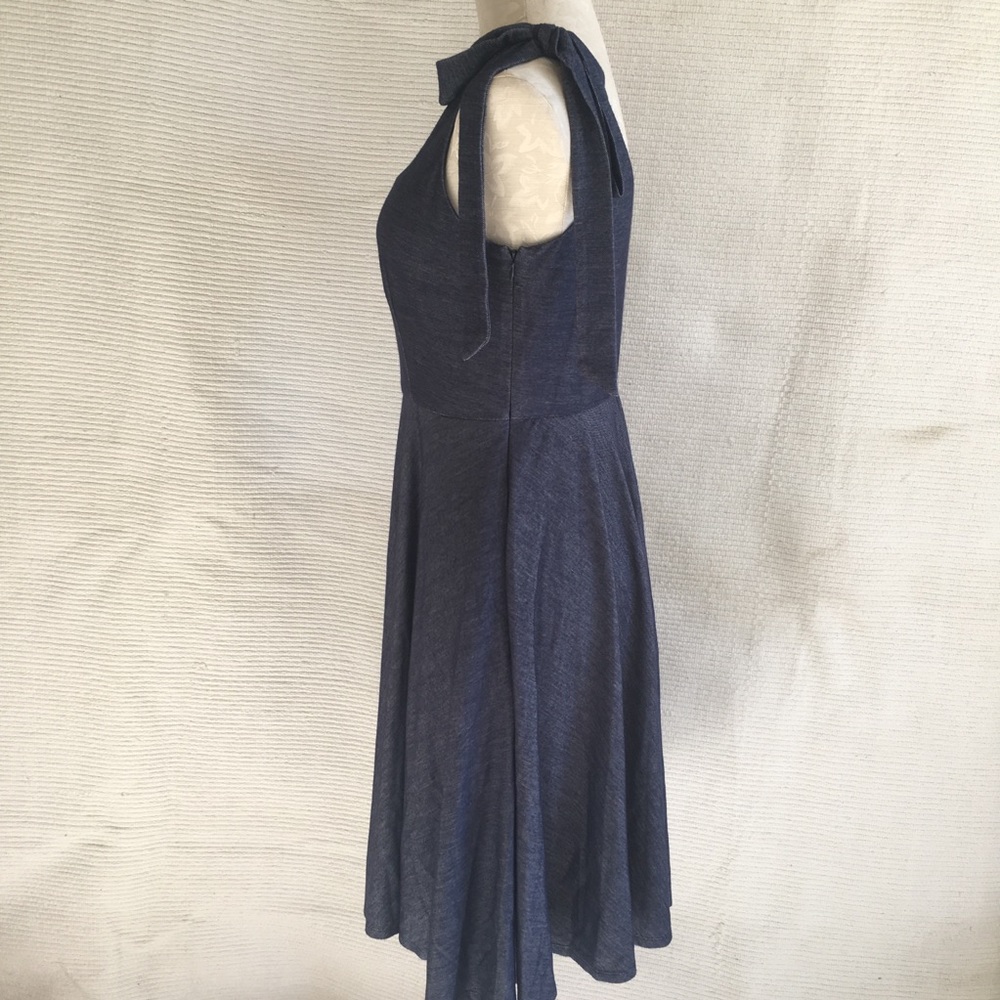 Anthro NWOT Bow Tie Dress Bouncy Fit & Flare - Picture 7 of 8
